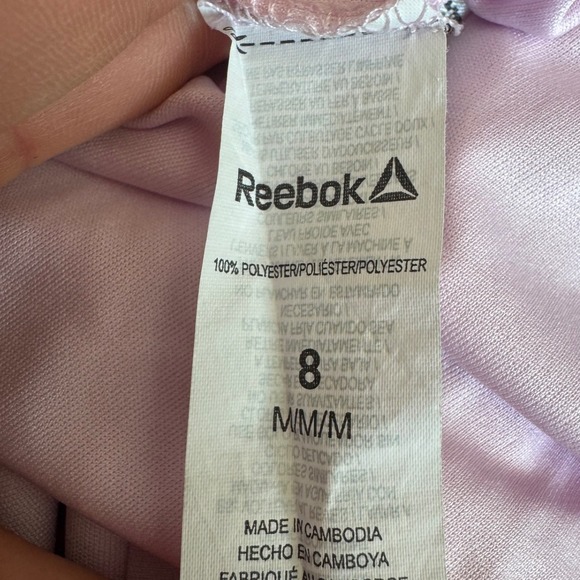 Kids Reebok Pink Athletic TShirt Size 8 Short Sleeve Logo Tee - Picture 5 of 5